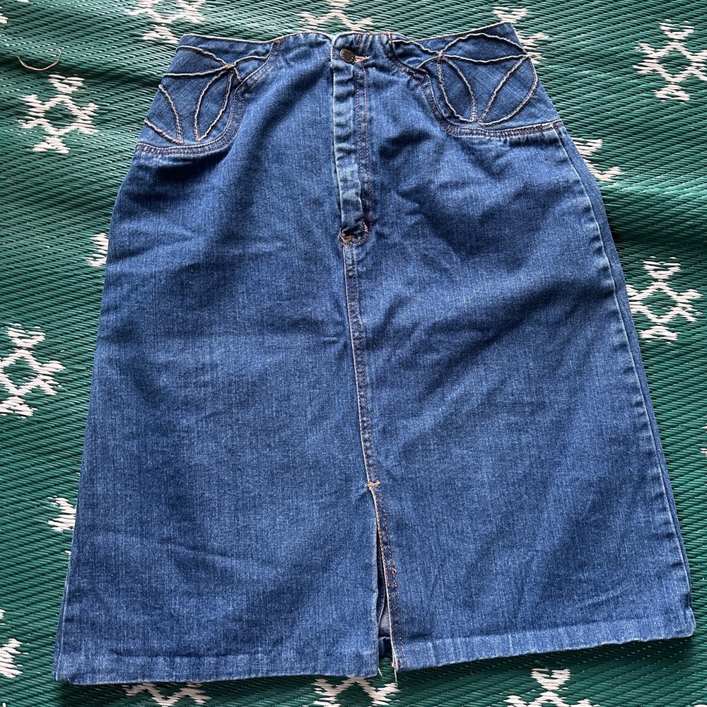 Hug Me Too Vintage Cotton Denim Jean Skirt Womens size 9/10